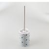 MANFER Bathroom Accessories Ceramic Toilet Brush Set - Toilet Bowl Brush and Holder with Steel Handle, Compact Freestanding Toilet Brush Holder for Bathroom Cleaning view 2