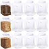12 Packs 1 Gallon Plastic Grip Jar with Cap Clear Storage Containers Grip Jars Multi-use Empty Containers Household Dried Food Canisters BPA Free for Kitchen Fermentation Food Storage (White Lid) view 1