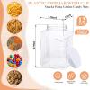 12 Packs 1 Gallon Plastic Grip Jar with Cap Clear Storage Containers Grip Jars Multi-use Empty Containers Household Dried Food Canisters BPA Free for Kitchen Fermentation Food Storage (White Lid) view 2