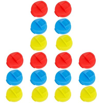 Zerodeko 18pcs Creative Can Lid Covers for Soda and Beverages Food-Grade Leak Sealing Caps Bright Colors for Travel and Everyday Use