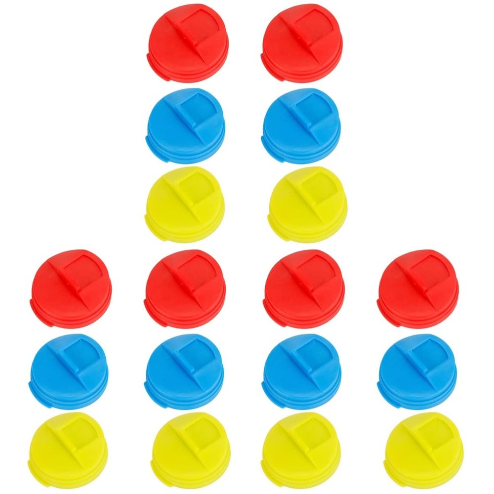 Zerodeko 18pcs Creative Can Lid Covers for Soda and Beverages Food-Grade Leak Sealing Caps Bright Colors for Travel and Everyday Use
