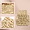 Zerodeko 2pcs Handmade Woven Straw Storage Basket Lid Decorative Organizer Container for Toys Cosmetics and Small Items for Home and Housewarming view 3
