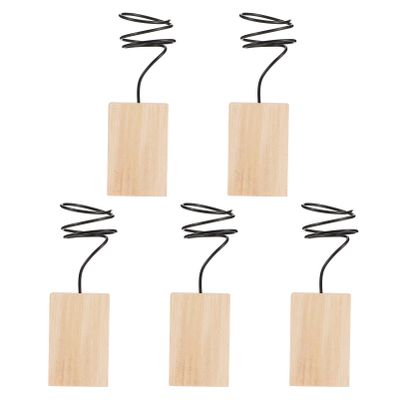 HANABASS 5pcs Decorative Air Plant Stand Holder Rack for Tabletop Display for Home Office Wedding Decor Gardening Stylish Convenient Air Plant Wood Holder