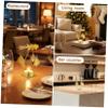 minkissy Christmas Candle Christmas Decorations Rotating Candleholder, Golden Candle Container Tea Light Holder Candle Holder Christmas Day Decor Home Decor Christmas Tealight view 3