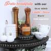 Corner Pedestal Stand Rustic Decor Riser for Display - Farmhouse Wood Rounded Beaded Tray for Kitchen and Bathroom Countertop Organizer, Coffee Bar, Plant Stand with Removable Feet (Rustic Black) view 4