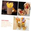 Zerodeko 50pcs Kraft Paper French Fries Holders Take Food Cones for Parties Weddings Anniversaries and Picnics Storage for Snacks and Appetizers view 2