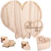 Rodena Lassey Rustic Wedding Guest Book Alternative, Wooden Heart Guest Book Shadow Box for Wedding and Reception, Unique Farmhouse Sign-in Book A Celebration of Love view 3