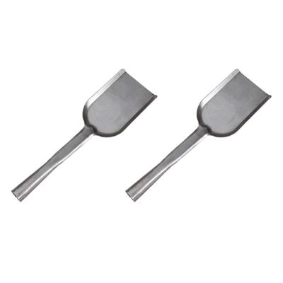 STOBAZA 2pcs Grey Stove Coals Shovel Long Handle Ash Cleaning Tool for Kitchen Fireplace Multipurpose Design for Home Use for Parties and Efficient Cleanup