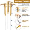 24 Packs Coffee Syrup Pump Dispenser, Fits 25.4 Oz/750ml Coffee Flavoring Syrup Bottles, No Dripping, Great for Home & Coffee Bar Drinking Mixes, Tea, Plus Spoons (Gold,5.23") view 3