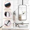 Gaommini Rectangular Mirror, Ceiling Mounted Rod Mirrors, Customizable Metal Boom Hanging Mirror, Floating Bathroom Vanity Mirror, Black Large Square Mirror (Size : 40cmx60cm) view 3