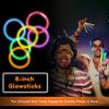 Glow Fever Glowsticks Bulk 1200pcs Party Pack includes 600 8" Glow Sticks and 600 connectors, Bracelets and Necklaces, DIY Costume , Light Sticks, for Concert, Wedding and Birthday, Multicolor view 2