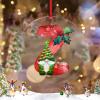 Christmas Gnomes Santa Christmas Initial Ornaments Monogram Letter Z Christmas Tree Ornaments Clear Acrylic Personalized Christmas Ornaments 2022 Novelty Keepsake Christmas Decor view 2