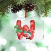 Monogram Initial Letter W Personalized Christmas Ornaments 2022 Christmas Gnomes Santa Ornament for Christmas Tree Decor Acrylic Christmas Ornaments Keepsake Gifts for Mom Bridesmaid Bridal Shower view 1