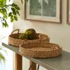 Seagrass Round Trays Set of 2 Beige view 2