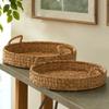 Seagrass Round Trays Set of 2 Beige view 3