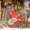 Christmas Gnomes Santa Christmas Initial Ornaments Monogram Letter Q Ornament for Christmas Tree Decor Clear Acrylic Personalized Christmas Ornaments 2022 Novelty Keepsake Christmas Decor Gift view 2