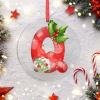 Christmas Gnomes Santa Christmas Initial Ornaments Monogram Letter Q Ornament for Christmas Tree Decor Clear Acrylic Personalized Christmas Ornaments 2022 Novelty Keepsake Christmas Decor Gift view 4