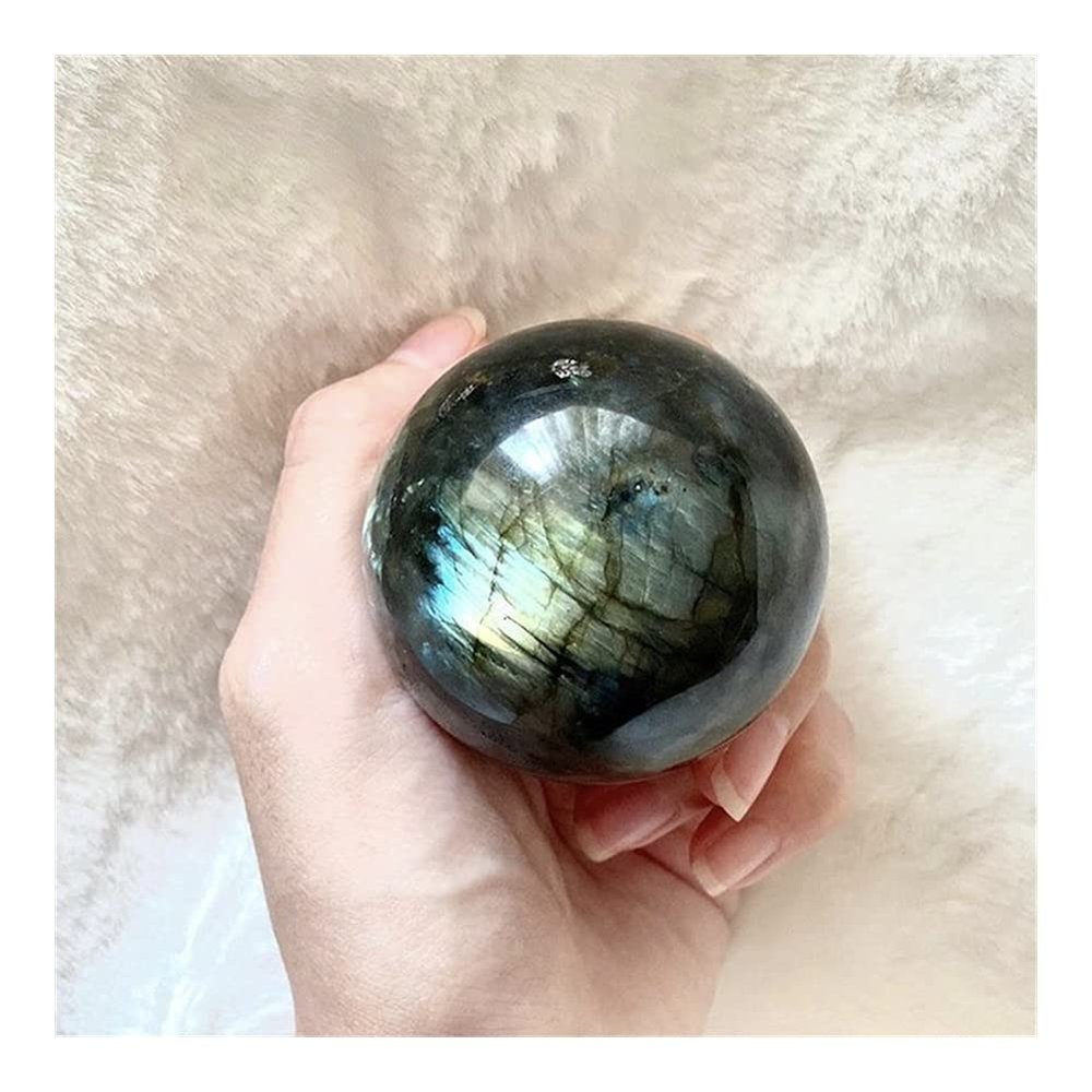 WGPHD Health & Household Natural Labradorite Crystal Ball Healing Labradorite Stone Glossy Crystal Ball Decoration 1Pcs (Size : 40mm)