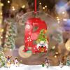 Monogram Initial Letter B Personalized Christmas Ornaments 2022 Christmas Gnomes Santa Ornaments for Christmas Trees Acrylic Christmas Ornaments Keepsake Gifts for Holiday Souvenir Wedding Birthday view 2
