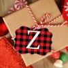 Christmas Ornaments 2022 Monogram Initial Letter Z Christmas Tree Ornaments Buffalo Plaid Check Personalized Christmas Ornaments Holiday Keepsake Gifts for Holiday Souvenir Wedding Birthday view 3