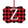 Christmas Ornaments 2022 Monogram Initial Letter Z Christmas Tree Ornaments Buffalo Plaid Check Personalized Christmas Ornaments Holiday Keepsake Gifts for Holiday Souvenir Wedding Birthday view 4