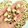 LYFJXX Fake Ice, 16 * 22mm 250 PCS, Golden Acrylic Ice Rocks, Acrylic Ice Cubes Clear Rocks Fake Diamonds Clear Acrylic Vase Filler view 3