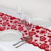 TAOVEN 13 x 72 Inch Red Heart Lace Table Runner for Valentine's Day Decor view 1