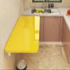 FERFXN Folding Wall-Mounted Drop-Leaf Table Wall Mounted Table Wall Mounted Desk Wall Mounted Folding Table Small Spaces Wall Mounted Table for Study/Bedroom 120x40cm/47x16in Yellow view 1