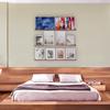 AZSKY Floating Wood Wall Shelves Light Walnut 48 Inch Long Hanging Picture Photo Ledge Shelf Rustic Modern Narrow Shelves for Wall Decor Storage and Display Nursery Book Shelves a Set of 3 view 2