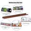 AZSKY Floating Wood Wall Shelves Light Walnut 48 Inch Long Hanging Picture Photo Ledge Shelf Rustic Modern Narrow Shelves for Wall Decor Storage and Display Nursery Book Shelves a Set of 3 view 4