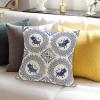 Rebbygena Farmhouse Christmas Pillow Covers 20x20 Chinoiserie Blue and White Porcelain Cotton Linen Throw Pillow Covers Decorative Home Decor Square Blue Willow Cushion Case for Couch view 4