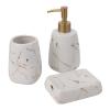 3pcs Bathroom Elegant Toothbrush Holder Soap Dish Lotion Dispenser for Stylish Bathroom Decor Glossy Finish for Home Wedding view 1