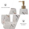3pcs Bathroom Elegant Toothbrush Holder Soap Dish Lotion Dispenser for Stylish Bathroom Decor Glossy Finish for Home Wedding view 3