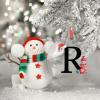 Santa Claus Gnomes Christmas Initial Ornaments Monogram Letter R Ornaments for Christmas Trees Clear Acrylic Personalized Christmas Ornaments 2022 Novelty Keepsake Christmas Decor view 2