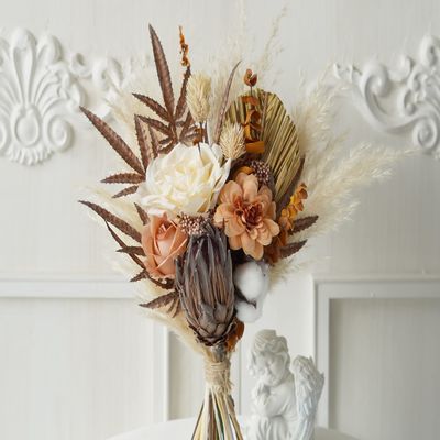 Accessoires Collections Floral Arrangements, Dried Flower, Wrist Corsage, Home dcor, Boutonniere for Men, Lapel pin/ Groom pin Floral Crown Woodland Wedding Headband (a02)
