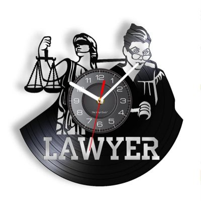 ICECHEN Wall Decoration Clock 12Inch/30Cm Vinyl Album Record Clock Law Office Wall Decor Silent Quartz Clock Watch Woman Lawyer Gift