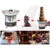 EQCOTWEA Chocolate Fondue Fountain for Party 5 Tiers Commercial Stainless Steel Chocolate Melting Machine 8.8LB (4KG) Capacity Melting Chocolate Waterfall Machine for Wedding Birthday Party view 2