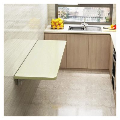 Aigoss Wall Mounted Folding Table for Kitchen Floating Desk Workbench for Laundry Room - Fold Down Wall Mount Desk for Small Spaces Desk Office Home Kitchen (Color : B, Size : L40xW30cm/L16xW12in)