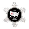 Christmas Snowflake Ornament Utah State Map Merry Christmas Decorative Metal Snowflake Pendant Customizable Pewter Snowflake Souvenirs for Winter Christmas Tree Party Decor view 1