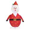 Gecheer Santa Claus Figure, Large Red Fabric Steel Decorative with LED Lights, 35.4 Inch for Indoor Outdoor Christmas Decor view 2