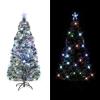 Gecheer Pre-lit Christmas Tree, 5 ft Green and White Fiber Optic with LED Lights, Snowy Design, Easy Setup, Plug-in Convenience for Indoor and Outdoor Holiday Decor view 1