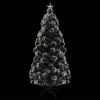 Gecheer Pre-lit Christmas Tree, 5 ft Green and White Fiber Optic with LED Lights, Snowy Design, Easy Setup, Plug-in Convenience for Indoor and Outdoor Holiday Decor view 2