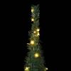 Gecheer Pop-up Christmas Tree, 7 ft Collapsible Green PVC Artificial Tree with LED Lights for Indoor Outdoor Holiday Decoration view 3