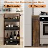 TEAMIX 4 Tier Slim Storage Cart with Handle, Slide Out Storage Rolling Utility Cart Mobile Shelving Unit Organizer Trolley for Small Spaces Kitchen Laundry Narrow Places view 3