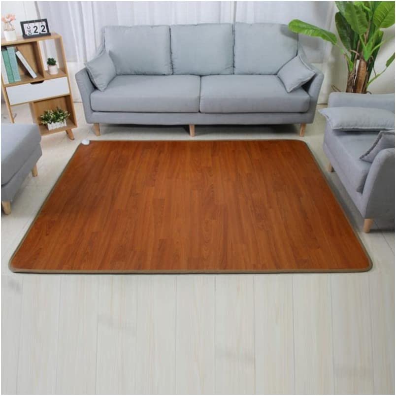 OLOTU Carbon Crystal Heated Area Rug Floor Heating Mats Heating Carpet Temperature Adjustable & Auto Power-Off Electric Heated Floor