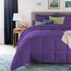 All Seasons Full/Queen Size 1000 Thread Count | 600 GSM Fiber Fill | Solid Purple Down Alternative 5 Piece Box Design Comforter Set - 100% Egyptian Cotton view 4