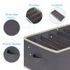 Baesyhom 6 Pcs Large Size Wardrobe Clothes Organizers 6 Grids for Pants, Jeans, Sweater, T-shirt, Dress Stackable Closet Drawer Organizer Storage Bin Container with Sturdy Handles, Dark Grey view 4