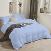 1 PC Soft Boho Chic Pom Pom Duvet Inserter Comforter, 100% Egyptian Cotton | All Season Down Alternative Bedding Duvet Inserter Comforter - [Super King Size, Light Blue] view 1