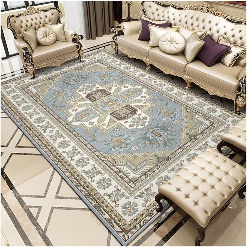 OLOTU European Style Heated Area Rug with Timer & Thermostat Carbon Crystal Electric Heated Carpet Heated Floor Mats Home Decor