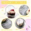 100 Pcs Hot Cocoa Bomb Packaging Box and Sticker Set 50 Individual Chocolate Bomb Box Plastic Disposable Cupcake Boxes Clear Cupcake Containers 50 Cocoa Bomb Stickers for Wedding Baby Shower Christmas view 3